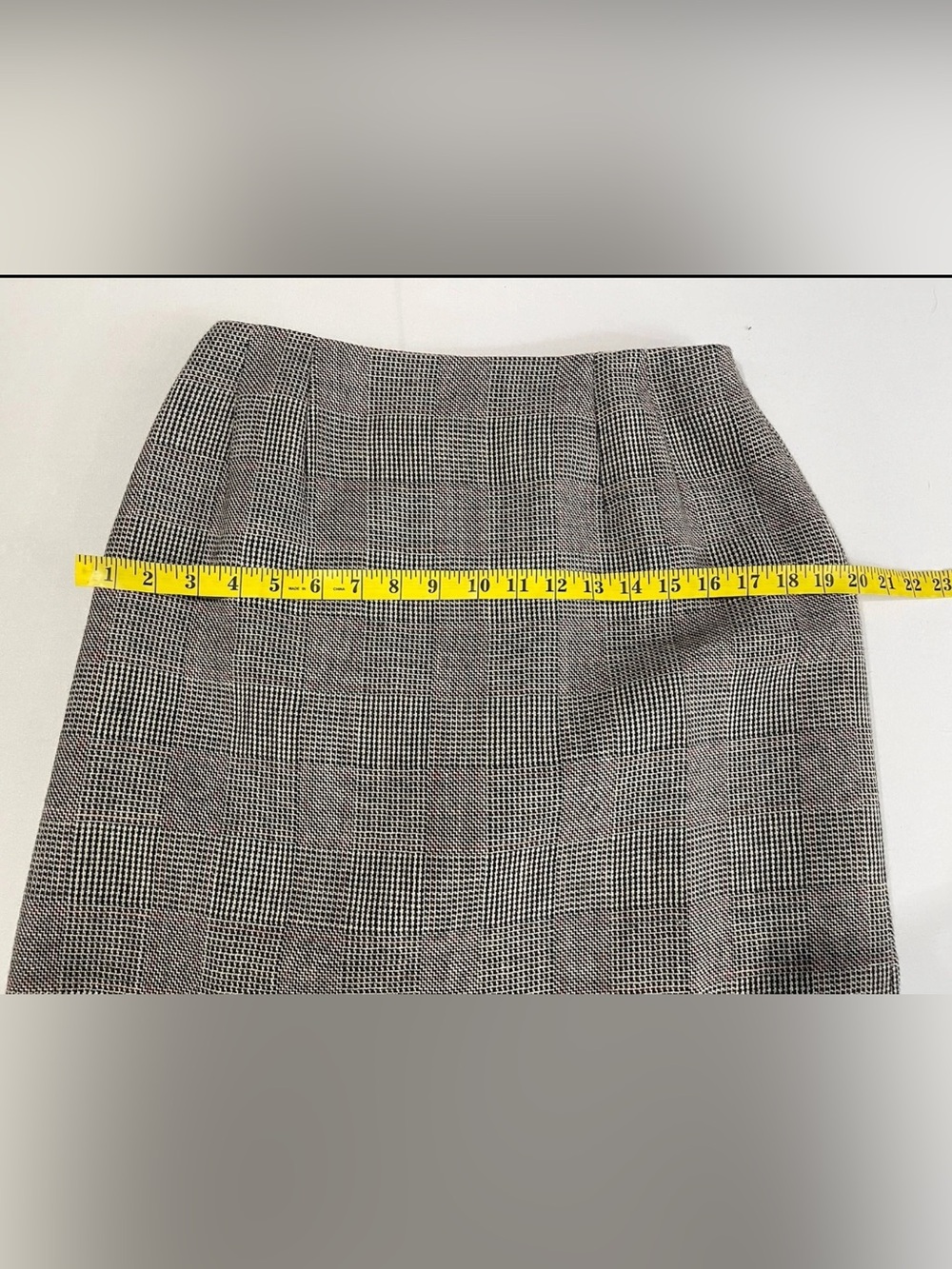 Vtg Harve Benard Sport Houndstooth Fringe Wool Dark Academia Maxi Skirt Sz 10 - Picture 7 of 9